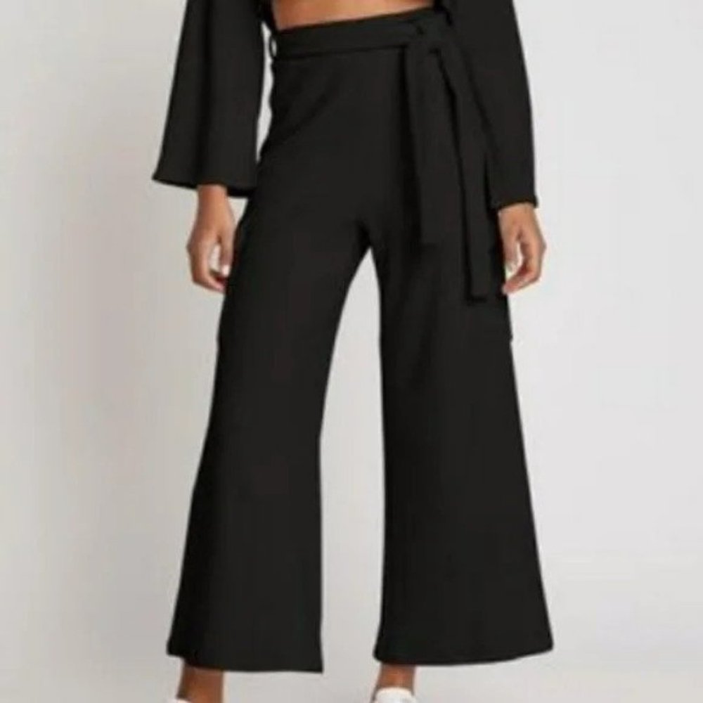 NWT Choosy Rib Knit Wide Leg Cargo Pants, Medium